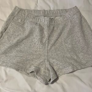 Hollister Gray Adjustable Rise Fleece Shorts